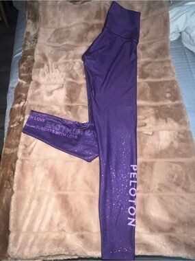 Peloton Purple Glitter Leggings